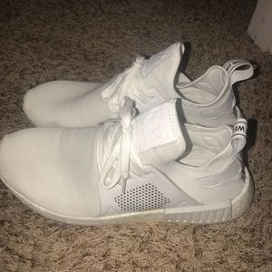 Men’s all white Adidas NMD